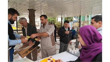 برپایی میز جشن نیمه شعبان در بیمارستان مرکزی صنعت نفت تهران